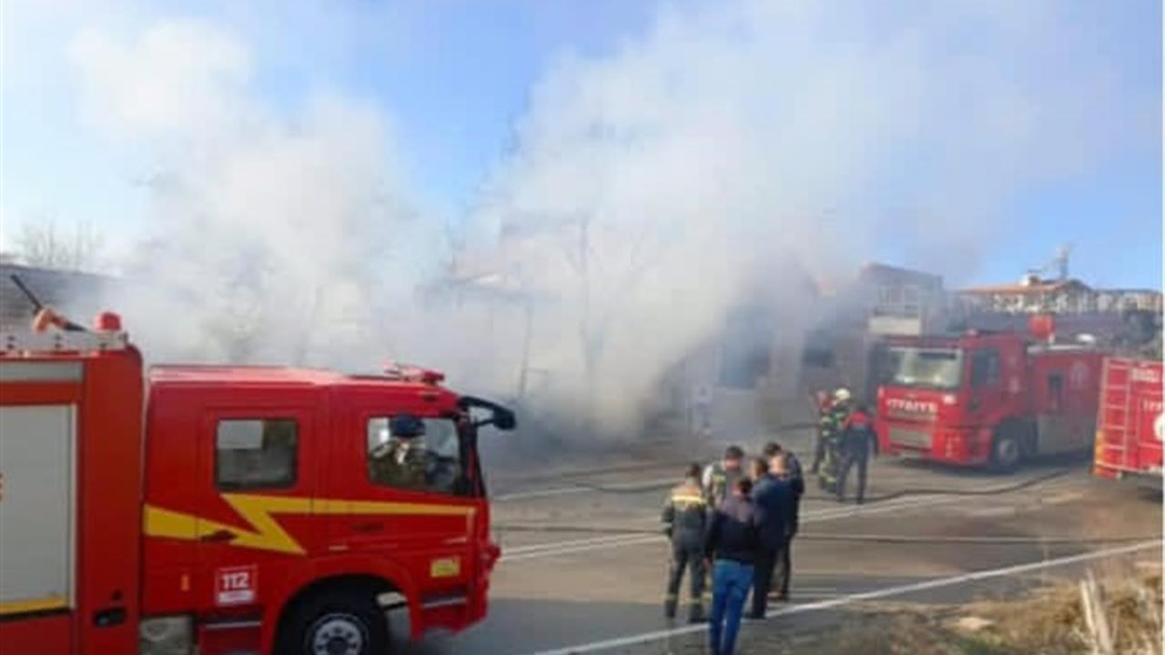 Denizli Serinhisar'da Yatağan Mahallesi'nde Bir İş Yerinde Yangın Oluştu