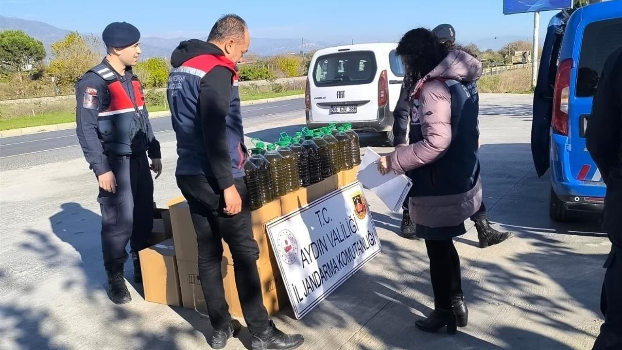Aydın Köşk'te Yapılan Denetimde 400 Litre Kaçak Yağ Bulundu