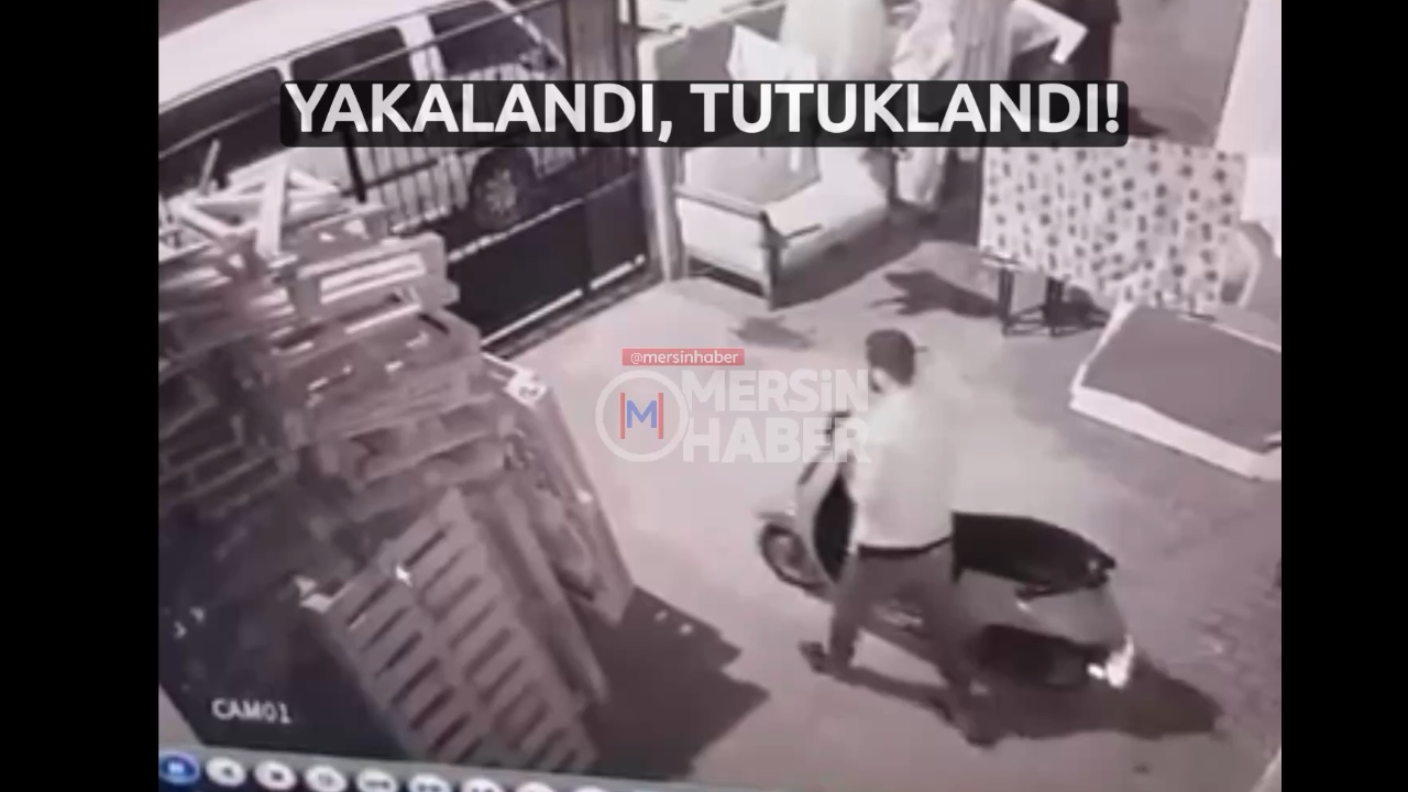 Mersin Toroslar'da Motosiklet Hırsızı Yakalandı, Video Kaydı Var