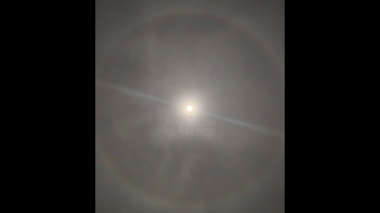 Mersin'de Gece Saatlerinde Ay Halesi Görüntülendi.. Video Haber