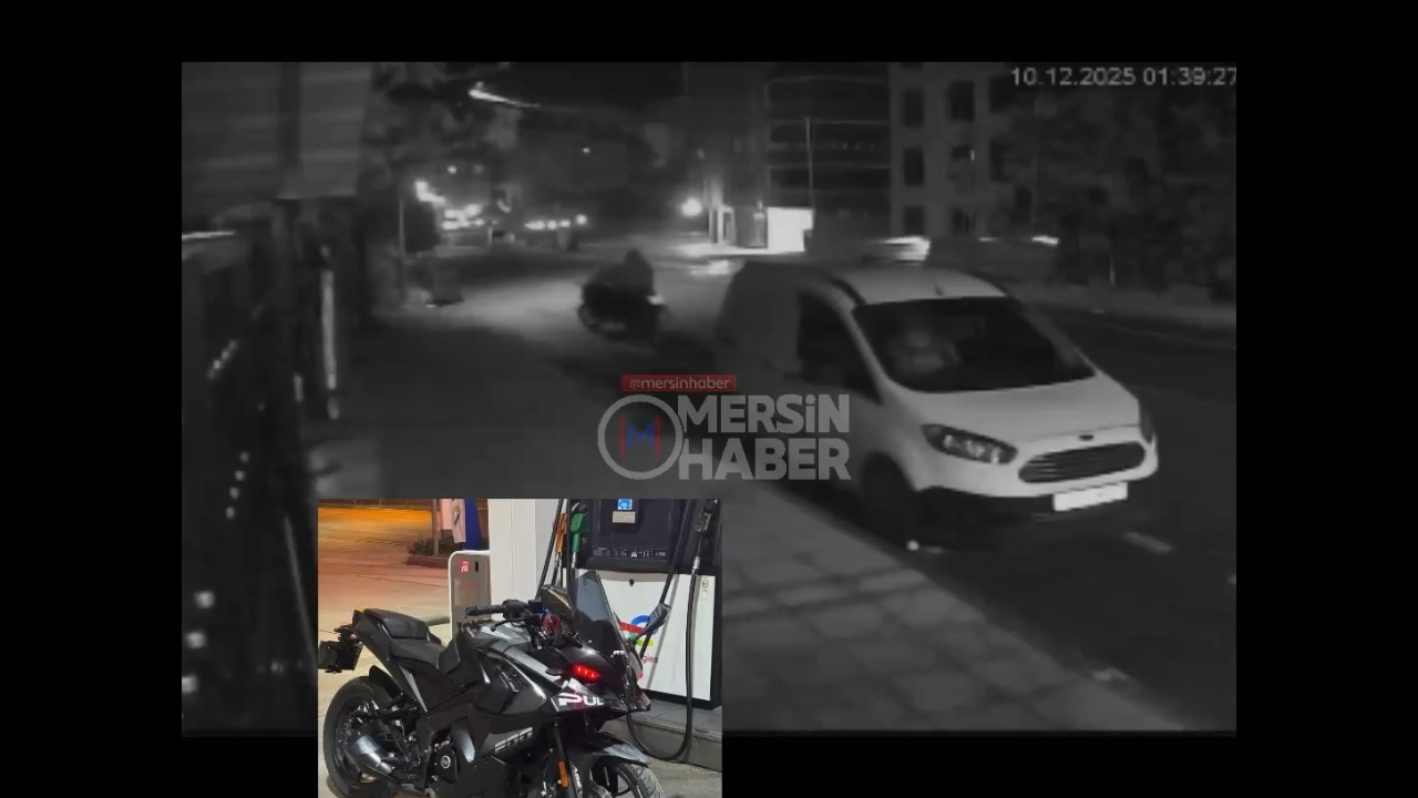 Mersin Yenişehir'de Motosiklet Hırsızlığına Dair Video Görüntüleri Ortaya Çıktı